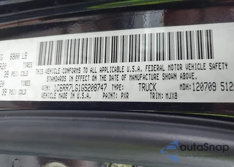 2016 Ram 1500 Big Horn from USA, damaged, VIN 1C6RR7LG1GS208747